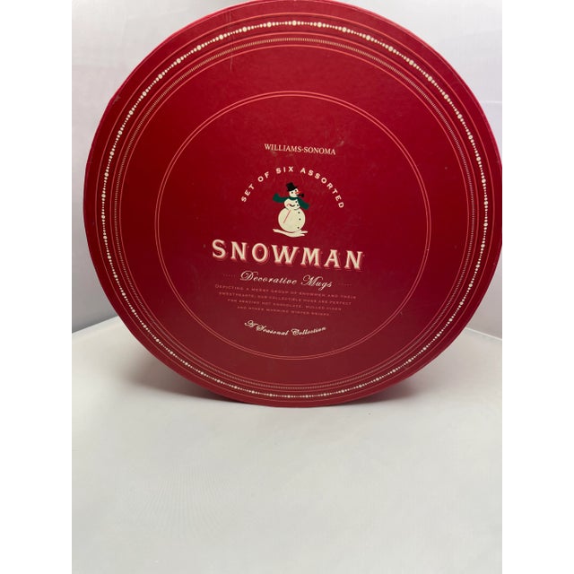 2000 - 2009 Williams-Sonoma Holiday Snowman Christmas Coffee Mugs- Set of 6 For Sale - Image 5 of 5