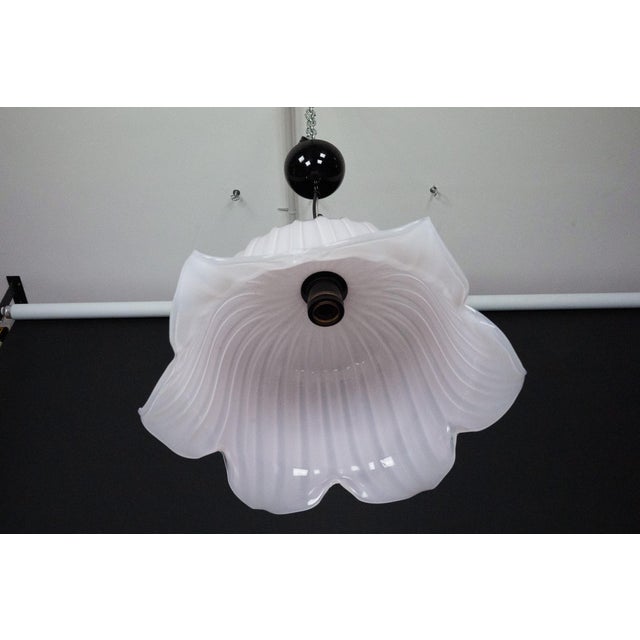 Large Vintage Flower-Shaped Pendant in Pink Murano Glass, Italy, 1980s For Sale - Image 7 of 15