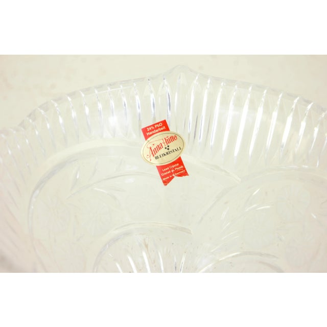 1970s Vintage Anna Hutte German Decorative Crystal Bowl For Sale - Image 5 of 7