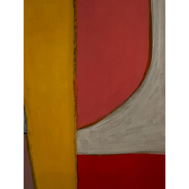 An ORIGINAL, FRAMED abstract art piece with unique elements, colors and stunning details. Titled: Viewer From Behind...