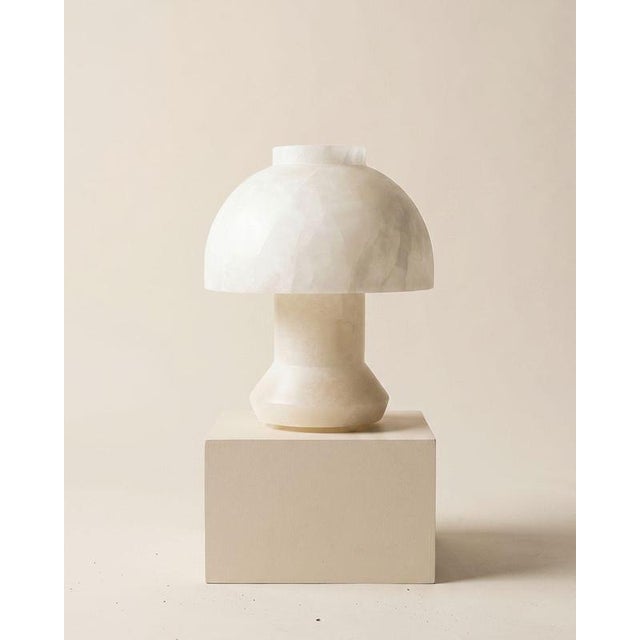 Stone Umbra Alabaster Table Lamp by Luis Gimeno For Sale - Image 7 of 13