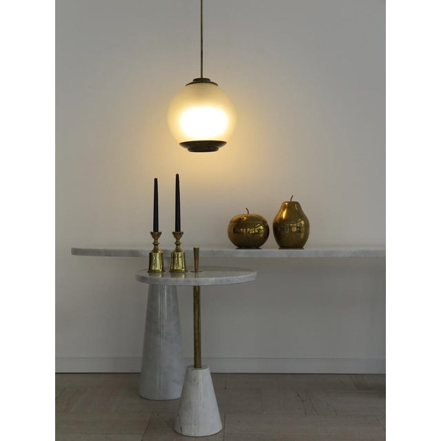 Angelo Mangiarotti Italian Console Table in White Marble by Angelo Mangiarotti for Skipper, 1990s For Sale - Image 4 of 18