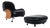 Set of Louisiana Lounge Chair and Ottoman by Vico Magistretti for De Padova For Sale