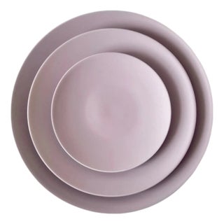 Casa Fina Ceramic Dinnerware - Misty Lilac Salad Plate, Set of 4 For Sale