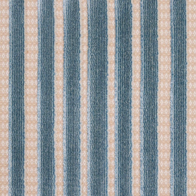Contemporary SAMPLE - Schumacher Chimay Stripe Velvet Fabric In Ciel For Sale - Image 3 of 3