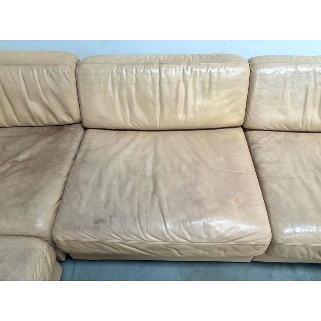 DS76 Lounge Sofa in Beige Leather from de Sede, 1970s For Sale - Image 9 of 16