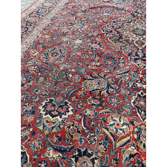 Large Antique Kashan Rug, 1920s For Sale - Image 17 of 18