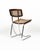 Brown Vintage Cantilever Chairs in Chrome, Wood and Vienna Straw, 1970s, Set of 4 For Sale - Image 8 of 14