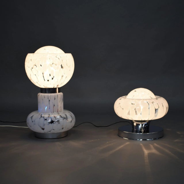 Large Italian Murano Glass Table Lamp, 1970s For Sale - Image 7 of 9