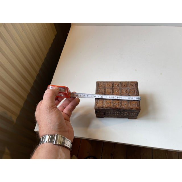 Scandinavian Folk Art Box with Hidden Compartment, 1940s For Sale - Image 9 of 12