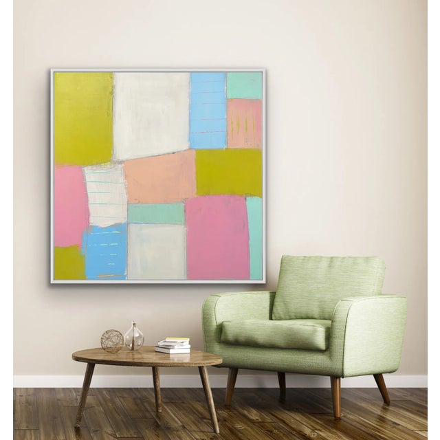 Textile Sarah Trundle, Contemporary Abstract Painting, "'Tis a Gift to Be Simple" For Sale - Image 7 of 8