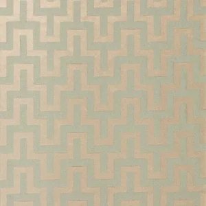 Schumacher Maubray Weave Fabric in Aqua