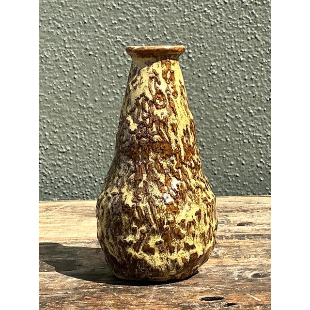 Late 20th Century Vintage Original Drip Glaze Vase For Sale - Image 5 of 12