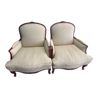 2000s Ethan Allen French Style Chairs- Set of 2 For Sale