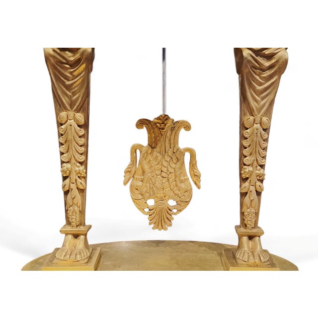 French Gilt Bronze Clock, 1800s For Sale - Image 3 of 11