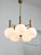 Mid-Century Italian Brass and Opaline Chandelier For Sale - Image 5 of 17