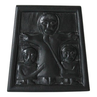 Vintage Celtic Folk Art Decorative Wall Plaque - Jesus For Sale