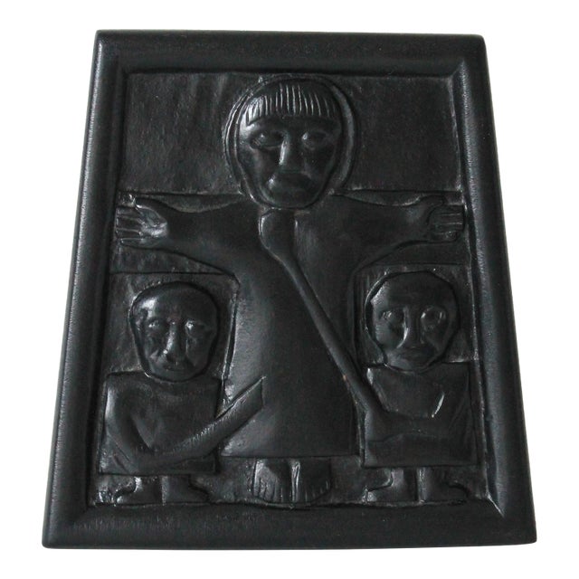 Vintage Celtic Folk Art Decorative Wall Plaque - Jesus For Sale