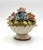 Rustic European Vintage Italian Hand Painted Porcelain Flower Topiary Basket For Sale - Image 3 of 8