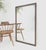 Mid Century 1970s 30x48" Rectangle Walnut 7 Brass Wall Mirror MINT