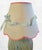 John Dickinson Vintage Custom Painted Styled John Dickinson Draped Plaster Pale Blue Table Lamp W/ Custom Ribbon Shade For Sale - Image 4 of 10