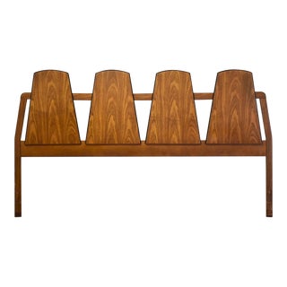 Walnut Mid Century King Headboard For Sale