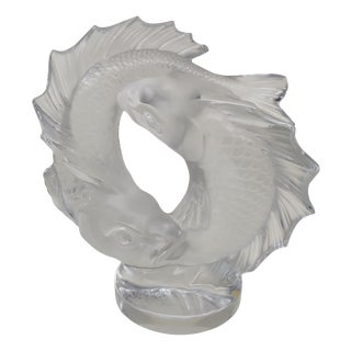 Lalique, 2 Fish, 1950s, Crystal For Sale