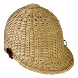 Mid 20th Century French Vintage Wicker Riding Hat For Sale