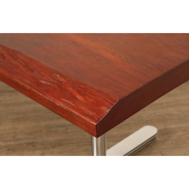 Mid 20th Century Mid Century Modern Live-Edge Slab Dining Table For Sale - Image 5 of 12