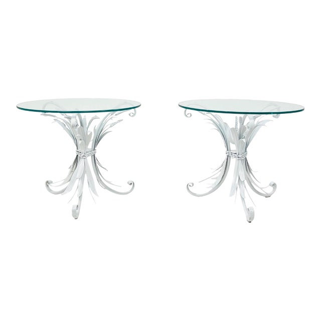 Coco Chanel Style Sheaf of Wheat Side Tables - A Pair For Sale