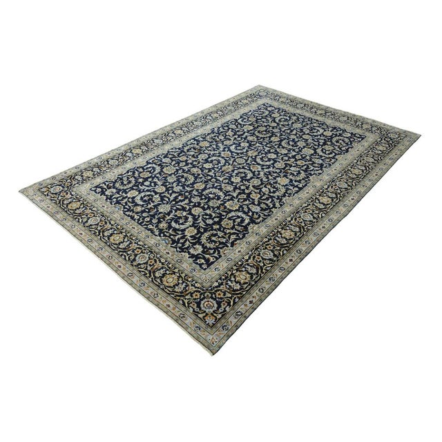 Hand-Knotted Kashan Oriental Rug For Sale - Image 13 of 13
