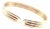 1980s Van Cleef & Arpels Yellow & White Gold Cuff Bangle Bracelet For Sale