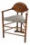 Vintage Swedish Carved Walnut Monk Chair, 1930s For Sale
