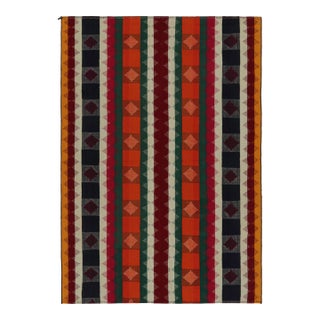 1950s Vintage Afghani Tribal Kilim Rug With Geometric Patterns For Sale
