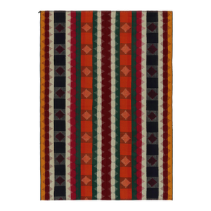 1950s Vintage Afghani Tribal Kilim Rug With Geometric Patterns