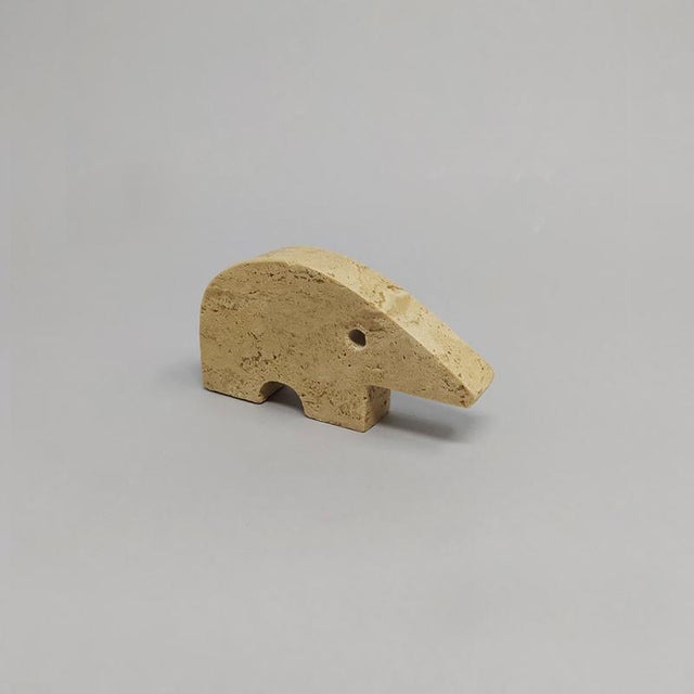Mid-Century Modern Travertine Anteater Sculptures by Enzo Mari for F.lli Mannelli, 1970s, Set of 4 For Sale - Image 11 of 15