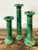 Vintage Italian Oggetti Faux Malachite Candlesticks - Set of 3 For Sale - Image 9 of 12