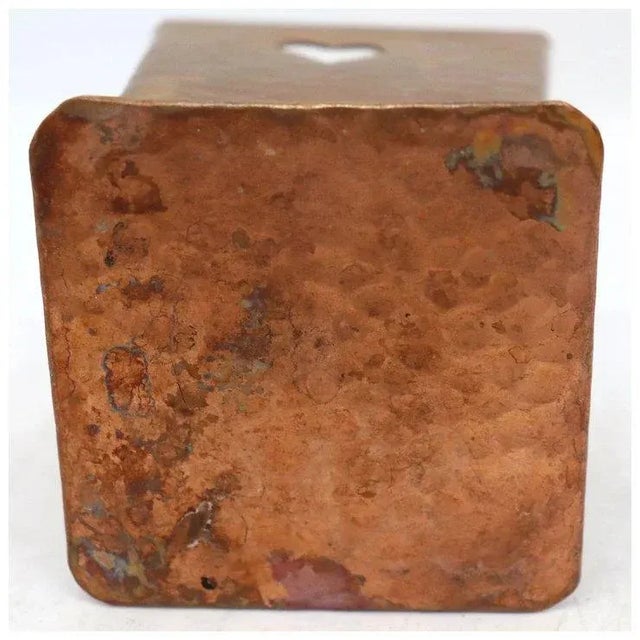 American Arts and Crafts Graduated Hammered Copper Heart Boxes - Set of 3 For Sale - Image 9 of 13
