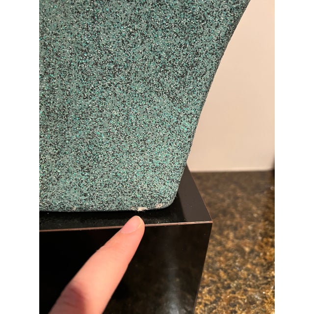 Sculpture Materials 1980s Postmodern Memphis Figurative Teal Couple Sculpture For Sale - Image 7 of 12