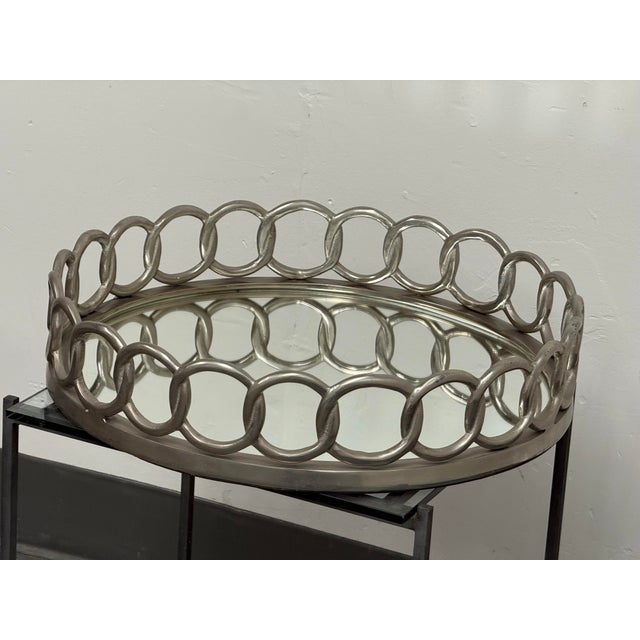 Z Gallerie Circa Mirrored Tray For Sale - Image 4 of 12