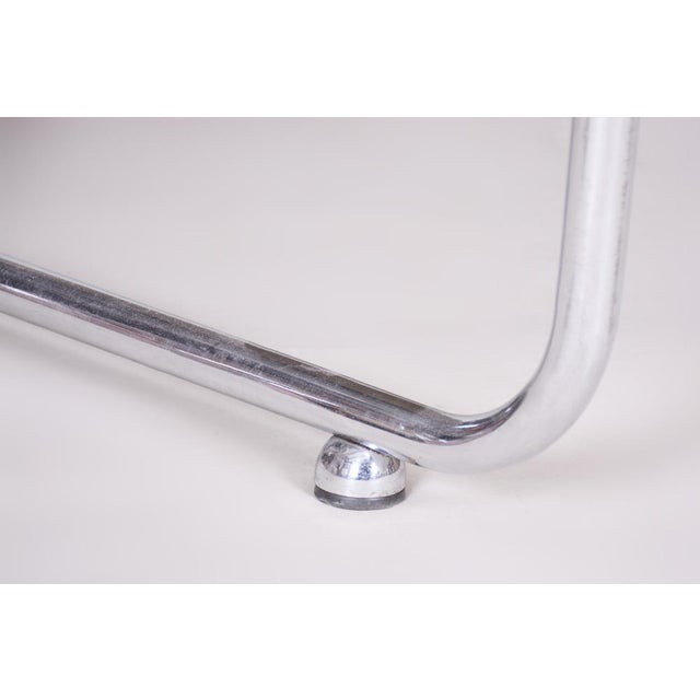 Bauhaus Sofa in Chrome and Leather by Vichr a Spol, Czech, 1930s For Sale - Image 4 of 13