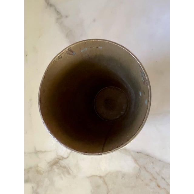 Late 19th Century Late Victorian English Oak and Pewter Challis/Vase From Bath, England For Sale - Image 5 of 11