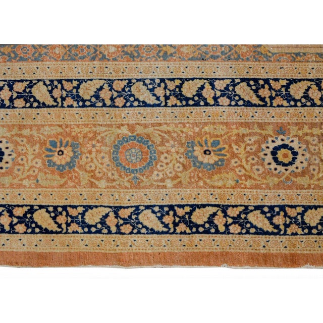 Textile Early 20th Century Hadji Jalili Tabriz Rug For Sale - Image 7 of 11
