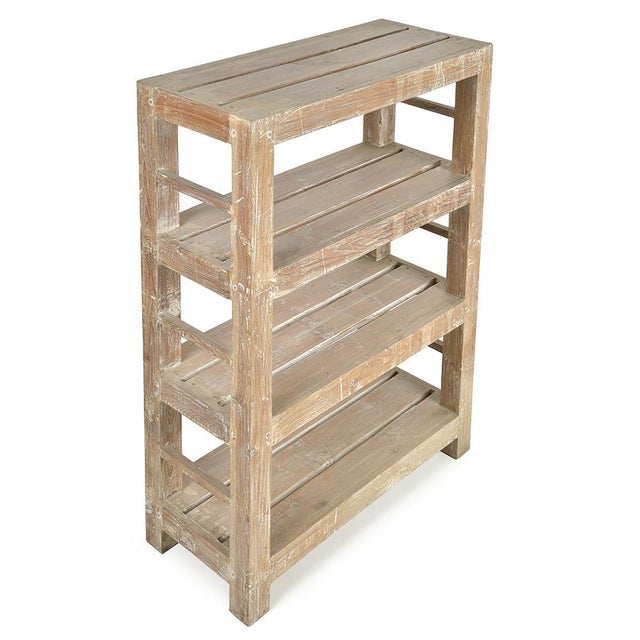 This solid wood standing shelf is the perfect example of timeless furniture combining simplicity and solidity. with its...