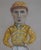 Traditional j.h. (Skeets) Martin (1875-1944) Jockey Pastel Watercolour Caricature Portrait by Nap For Sale - Image 3 of 7