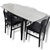Brown Mid-Century White Formica Extendable Drop-Leaf Dining Table, Set of 5 For Sale - Image 8 of 10