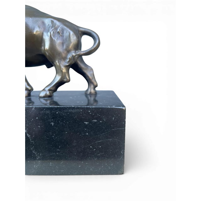 Metal Bronze Bison Sculpture, 1920s-1940s For Sale - Image 7 of 10
