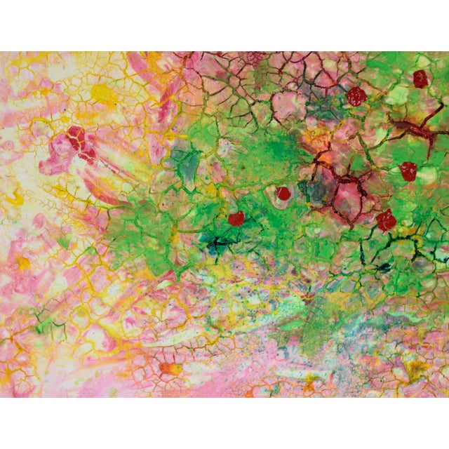 1990s Cotton Candy Crackle - Abstract Expressionist Composition in Acrylic by Charles David Francis For Sale - Image 5 of 6