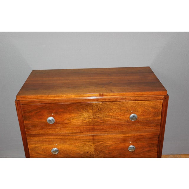 Art Deco Walnut Chest of Drawers, 1930 For Sale - Image 6 of 11
