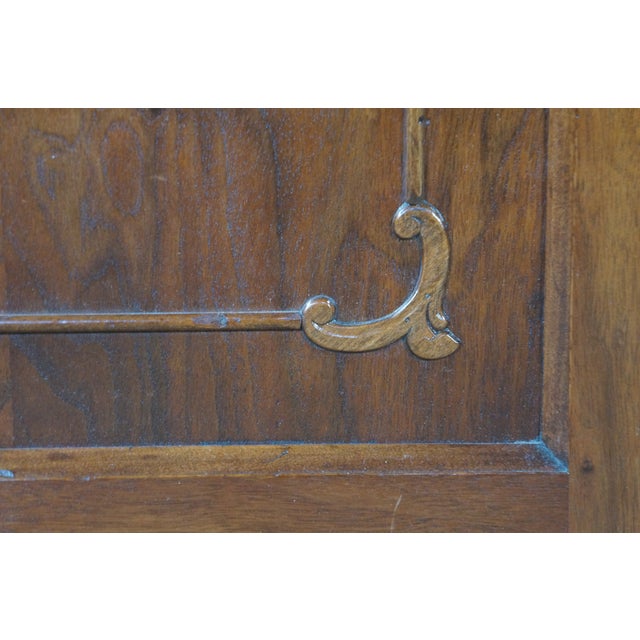 Antique Neoclassical Edwardian Walnut Singer Parlor Cabinet Dry Bar Console 30" For Sale - Image 9 of 18